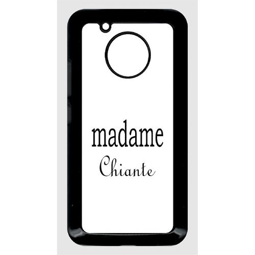 Coque Pour Smartphone - Madame Chiante Blanc - Compatible Avec Motorola Moto G5 - Plastique - Bord Noir