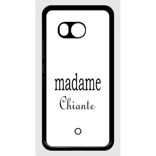 Coque Pour Smartphone - Madame Chiante Blanc - Compatible Avec Htc U11 - Plastique - Bord Noir