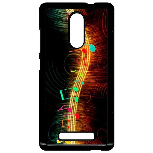 Coque Xiaomi Redmi Note 3 - Musique Note Multicolor - Noir