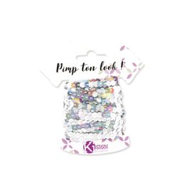 Ruban Sequins Argenté 6m Largeur 6 Mm - Graine Créative