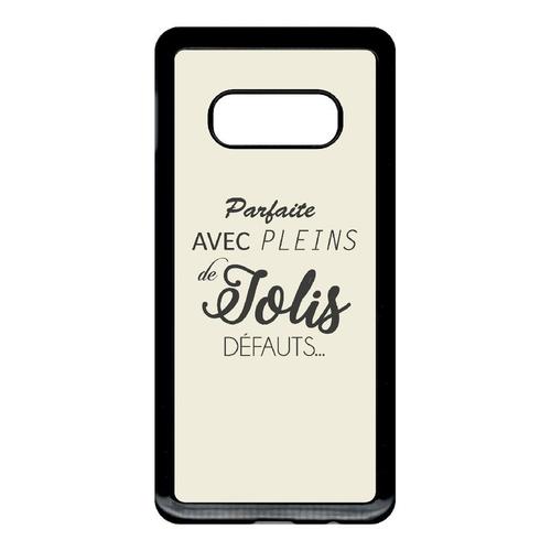 Coque Pour Smartphone - Parfaite Avec Pleins De Jolis Defauts Fond Beige 2 - Compatible Avec Samsung Galaxy S10e - Plastique - Bord Noir