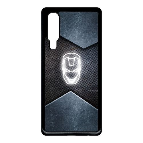 Coque Pour Smartphone - Superhero Iron The Man - Compatible Avec Huawei P30 - Plastique - Bord Noir