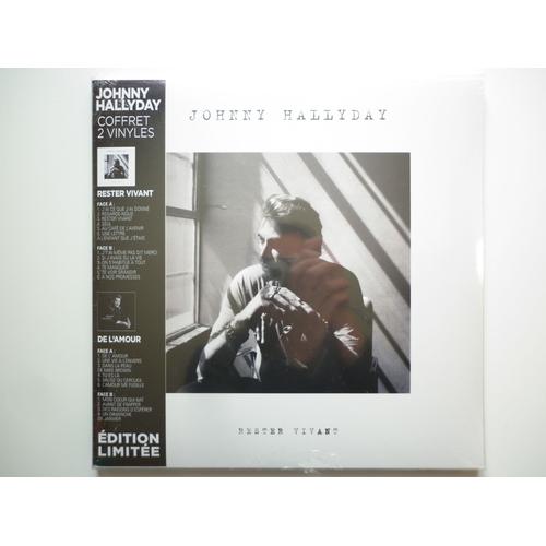 Johnny Hallyday Coffret 2lp Vinyles Rester Vivant & De L'amour