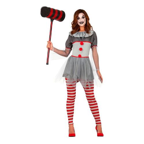 Déguisement De Clown Du Peur Gris Pour Femme (Taille L)