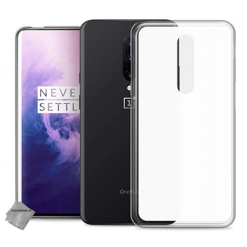Housse Etui Coque Pochette Silicone Gel Fine Pour Oneplus 7 Pro + Film Ecran - Blanc Transparent