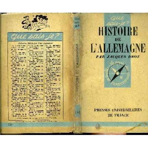 Que Sais-Je? N° 186 Histoire De L Allemagne