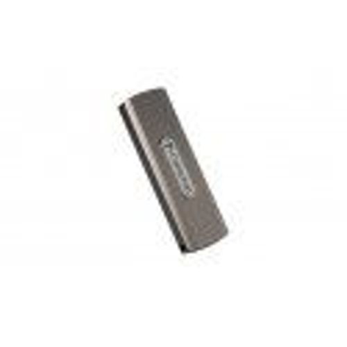 Transcend ESD330C - SSD - chiffré - 512 Go - externe (portable) - USB (USB-C connecteur) - AES 256 bits - brun grisâtre foncé