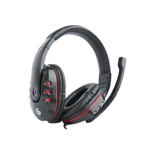Gembird GHS-402 - Gaming - micro-casque - pleine taille - filaire - jack 3,5mm - noir brillant
