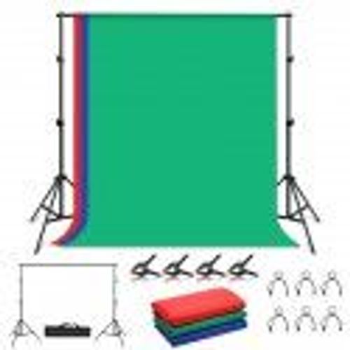 Puluz Photo Studio Background Support 2x2m + Backdrops 3 Pcs Pkt5204