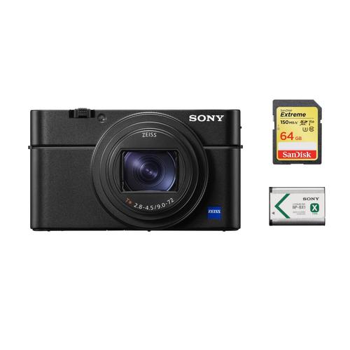 Sony DSC-RX100 IV compact 20.1 mpix + 64GB SD card + NP-BX1 Battery