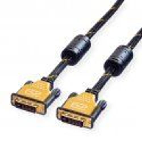 Roline Gold Câble Pour écran Dvi, M-m, (24 1) Dual Link 5,0m