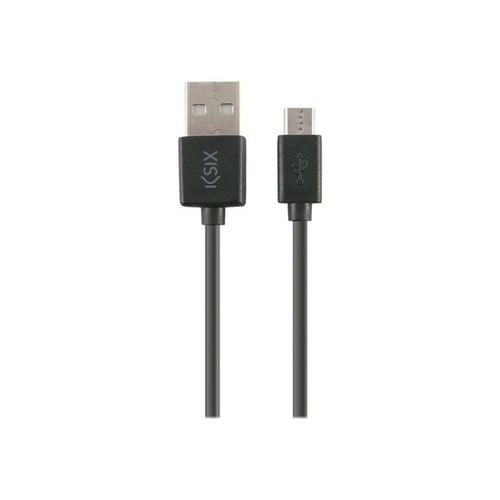 Ksix Mobile Tech - Câble USB - Micro-USB Type B (M) pour USB (M) - 1 m - noir