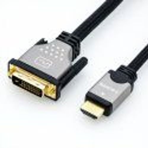 Roline 11.04.5874 Câble Vidéo Et Adaptateur 7,5 M Dvi Hdmi Noir, Arge