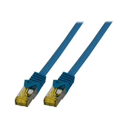 EFB-Elektronik - Cordon de raccordement - RJ-45 (M) pour RJ-45 (M) - 30 m - SFTP - CAT 7 (câble)/CAT 6a (connecteurs) - sans halogène, moulé - bleu