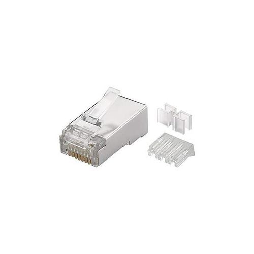 Goobay RJ45 plug, CAT 6A STP shielded - for round cable with Threader