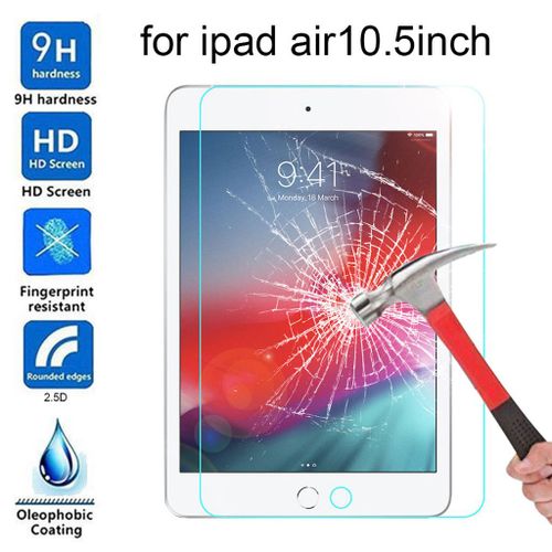 2pcs Film écran 9h Verre Trempé HD Protecteur pour Ipad Air 10,5 pouces 2019