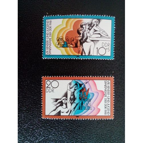 Timbre Allemagne / Rda Yt 2272 - 2273 Jeux Et Sports 1981 ( 07712 )