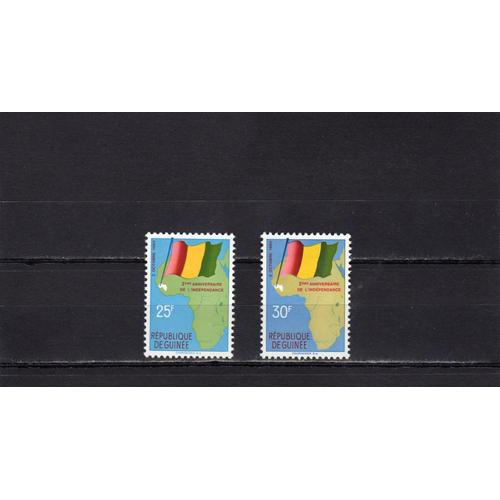 Timbres-Poste De La République De Guinée (2ème Anniversaire De LIndépendance)