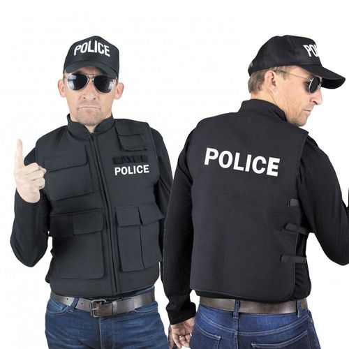 Faux Gilet Pare-Balles Police Adulte Taille Unique