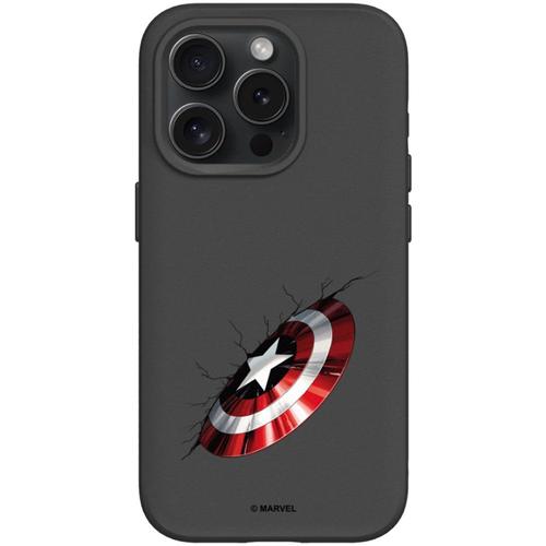 Coque Rhinoshield Solidsuit Noire Iphone 15 Pro Marvel Captain America
