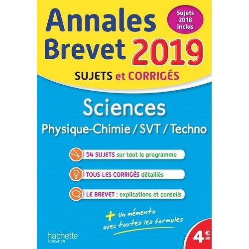 Physique-Chimie, Svt, Technologie - Sujets Corrigés