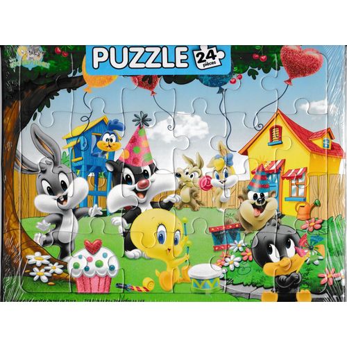 Puzzle 24 Pièces : Fête Chez Bébé Titi Et Bébé Gros-Minet