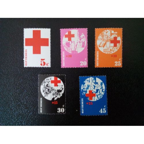 Timbre Pays-Bas / Holland Yt 966 - 970 Séries: Croix Rouge 1972 ( 09712 )
