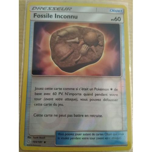 Carte Pokémon Française Reverse 155 /181 Fossile Inconnu Dg Duo De Choc