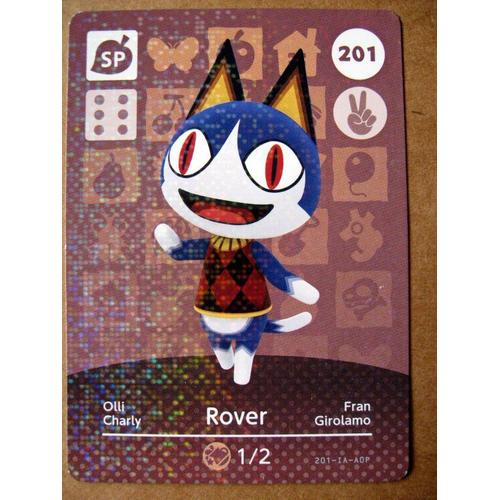 Carte Amiibo Rare Animal Crossing (Happy Home Designer & Welcome Amiibo) Série 3 N°201 : Charly