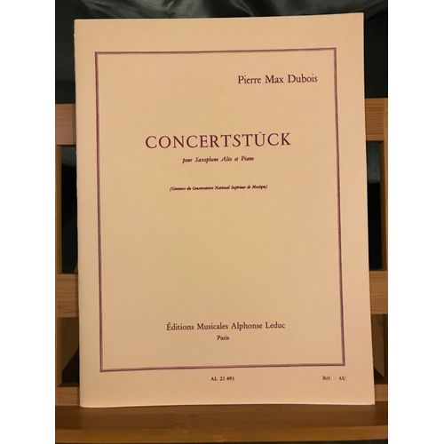Pierre Max Dubois Concertstück Partition Saxophone Piano Éditions Leduc