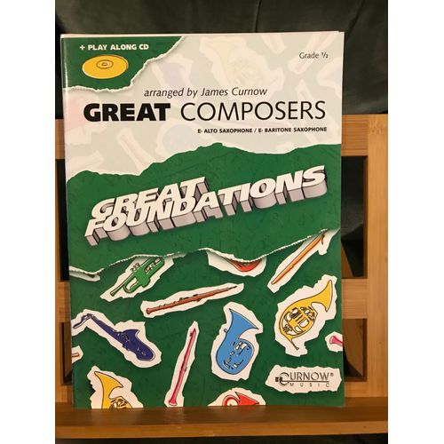 James Curnow Great Composers Partition Saxophone Avec Cd Acc. Ed. De Haske