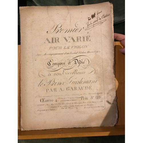 A. Garaudé Air Varié Pour Violon Et Cordes Ou Clavier Partition Éditions Le Duc