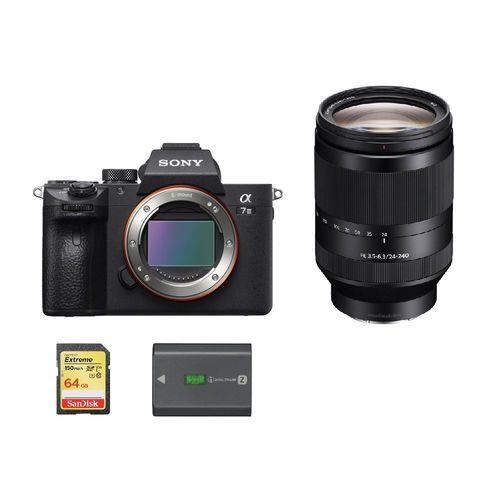 Sony Alpha 7 III (A7 III) 24.2 Mpix + SEL 24-240MM F3.5-6.3 OSS + 64GB SD card + Sony NP-FZ100 Battery