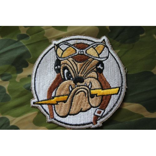 Insigne Tissu / Brode De Poitrine 61 St Fighter Squadron Bulldogs Ww2