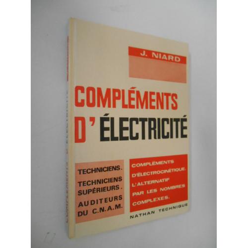 Compléments D'électricité Compléments D'électrociné... / Niard, J / Réf55966