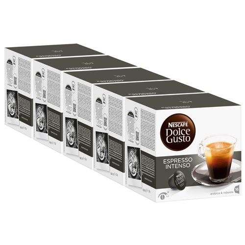 Nescafé Dolce Gusto Espresso Intenso, Lot De 5, 5 X 16 Capsules