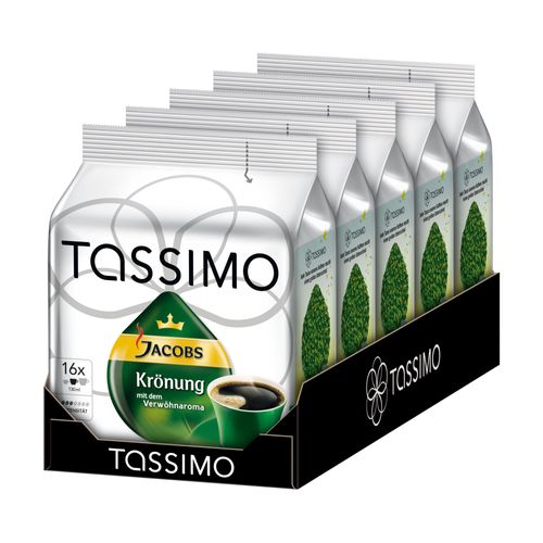 Tassimo Jacobs Krönung, Rainforest Alliance Vérifié, Lot De 5, 5 X 16 T-Discs
