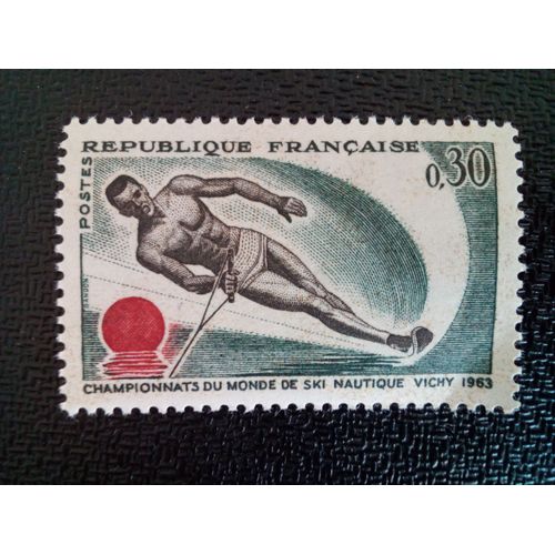 Timbre France Yt 1395 Championnats Du Monde De Ski 1963 ( 1712 )