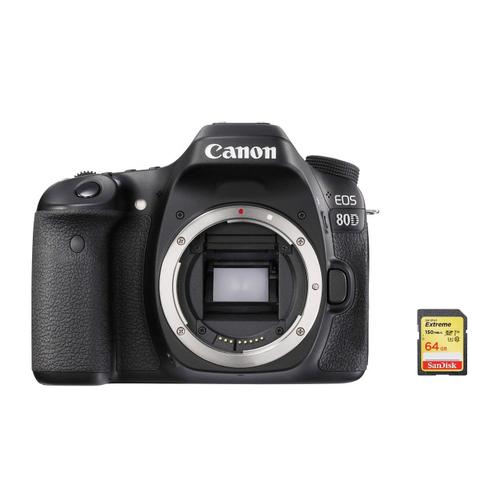 CANON EOS 80D reflex 24.2 mpix Body + 64GB SD card
