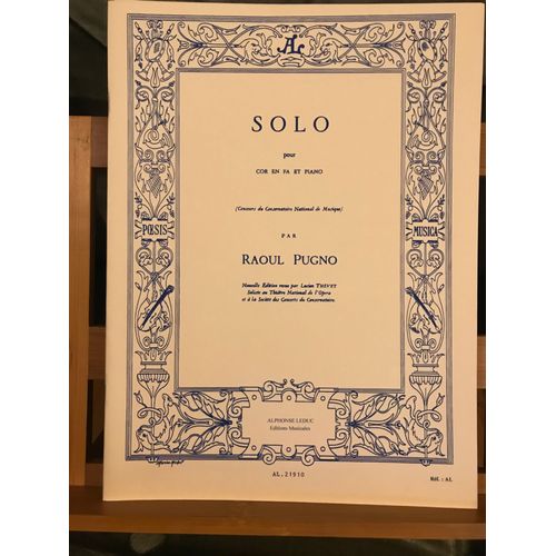 Raoul Pugno Solo Pour Cor En Fa Et Piano Partition Éditions Leduc