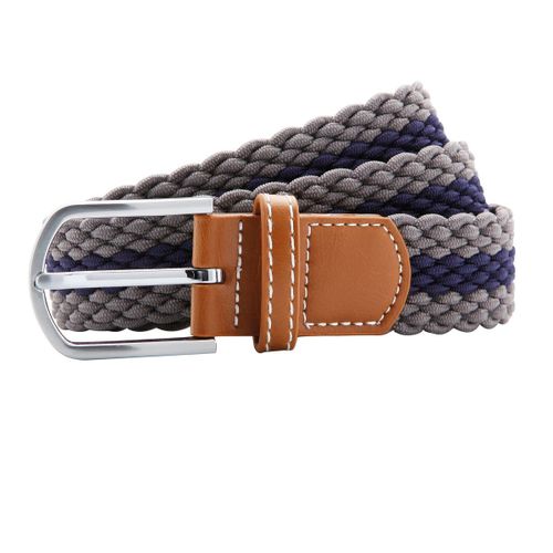Ceinture Stretch Tress?E ? Rayures - Bicolore - Aq901 - Gris - Marine