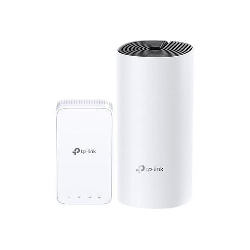 TP-Link Deco M3 - 2 Pack - système Wi-Fi - (routeur, rallonge) - jusqu'à 3000 pieds carrés - maillage - 1GbE - Wi-Fi 5 - Bi-bande - Branchement mural