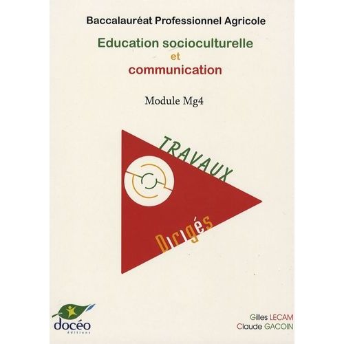 Education Socioculturelle Mg4 Bac Pro - Travaux Dirigés