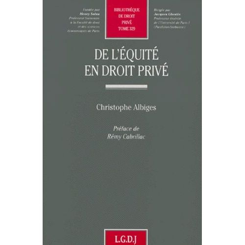 De L'équité En Droit Privé