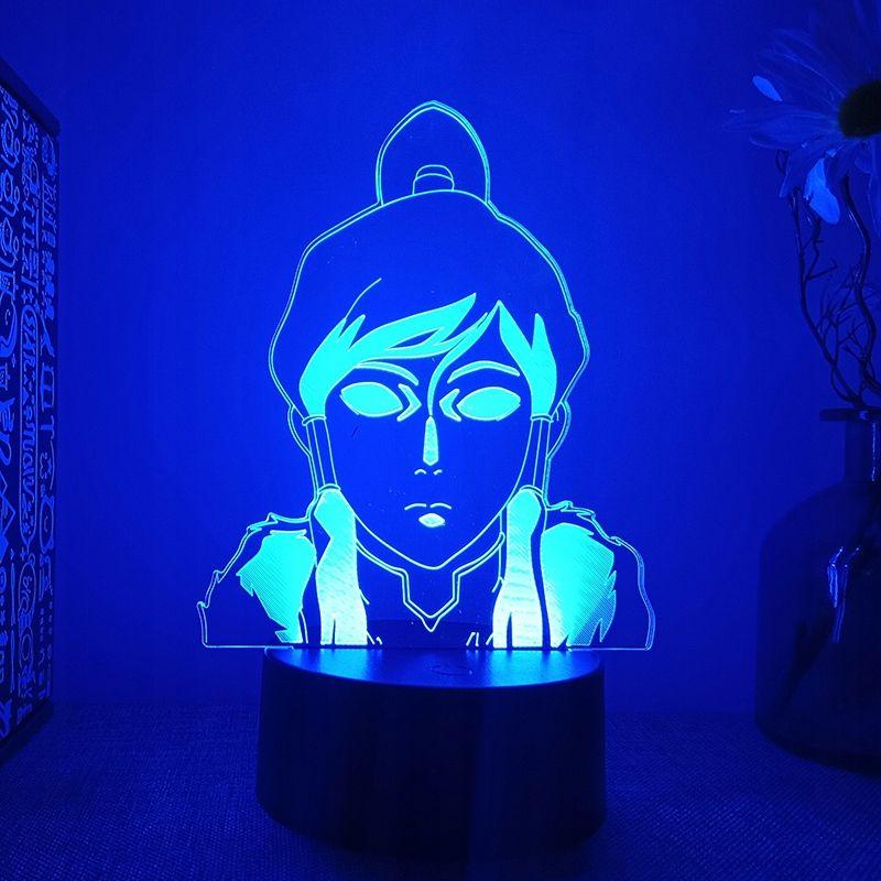 Lampe 3d Adapte  Avatar, Le Dernier Matre De L'air Korra,... - 2