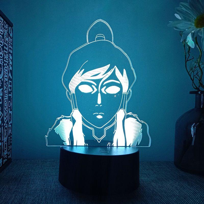 Lampe 3d Adapte  Avatar, Le Dernier Matre De L'air Korra,... - 3