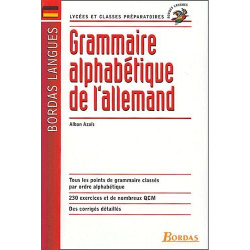 Grammaire Alphabétique De L'allemand