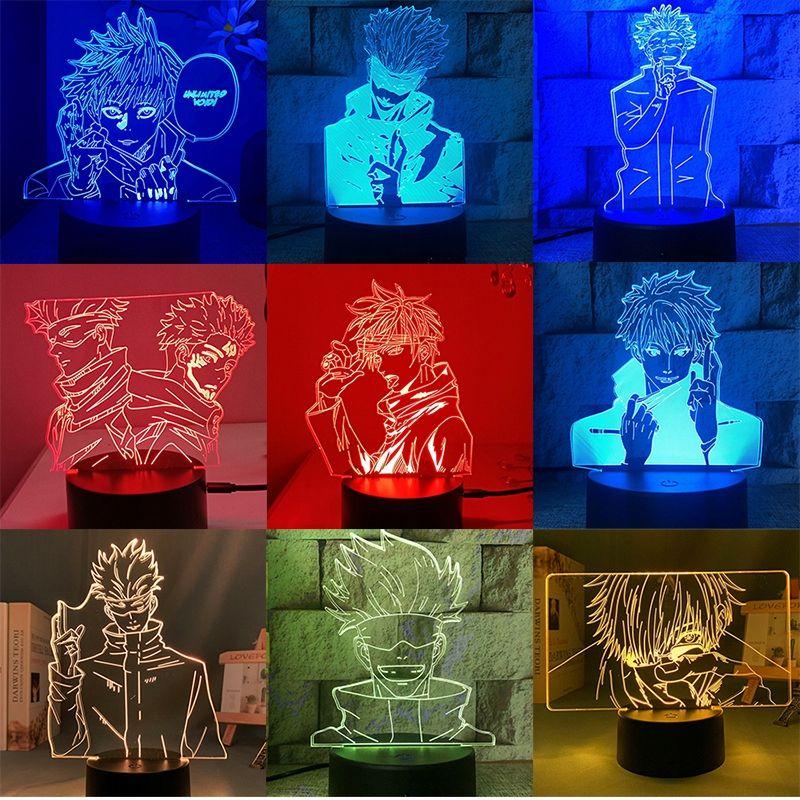 Lampe Led 3d Adapte  Jujutsu Kaisen Gojo Satoru, Lampe De ... - 2