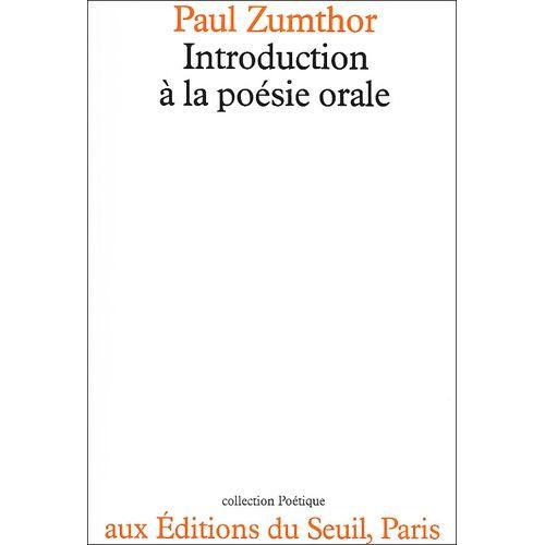 Introduction À La Poésie Orale