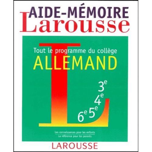 Aide Mémoire Allemand